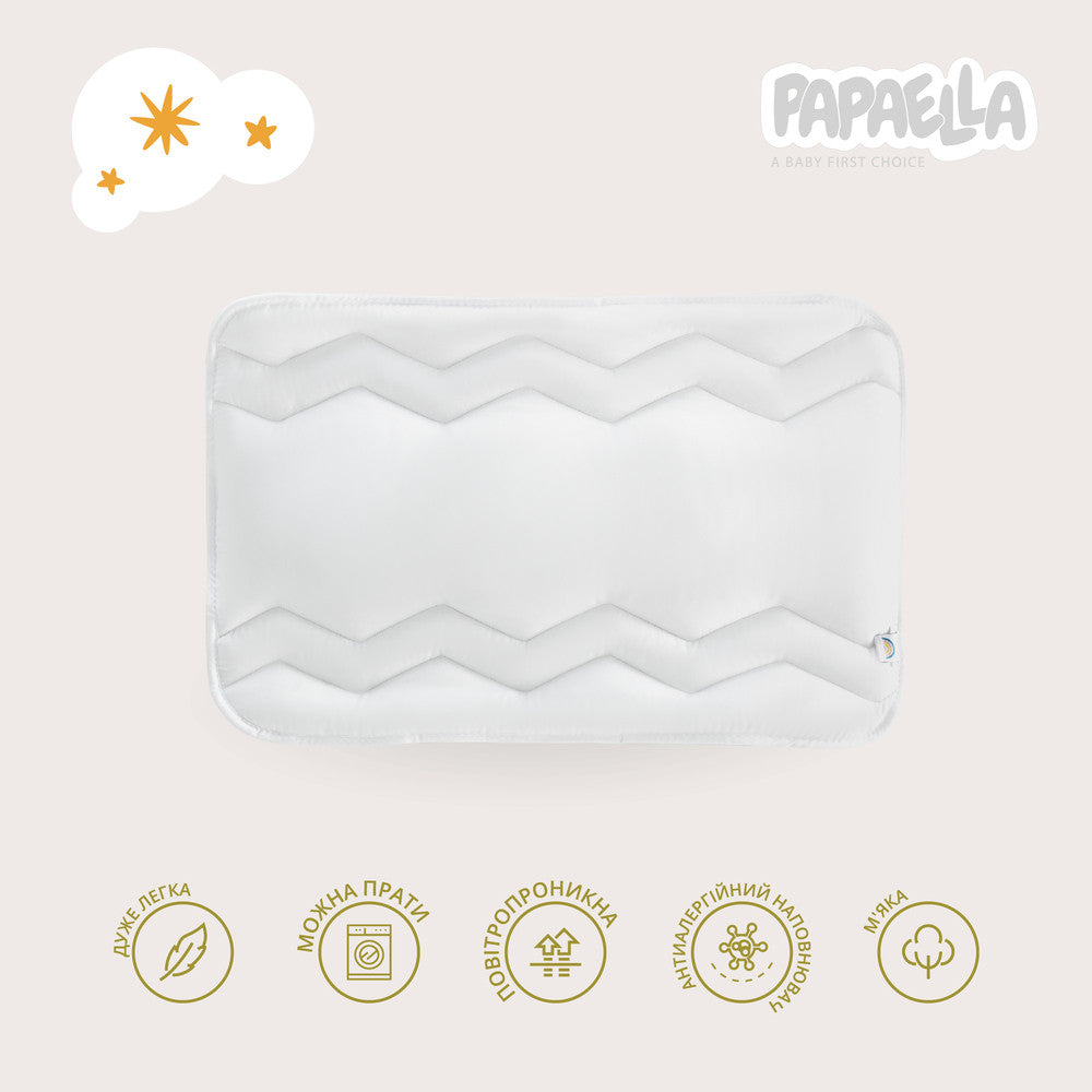 Подушка дитяча Comfort 40х60 см PAPAELLA, для немовлят, антиалергенна, біла 