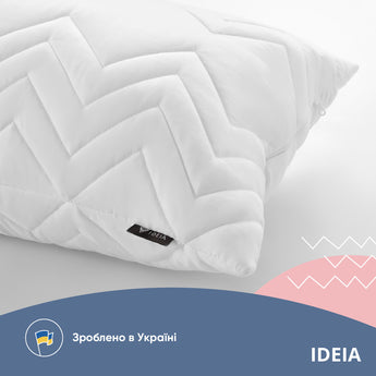 Подушка NORDIC COMFORT+ ТМ IDEIA 50х70 см із блискавкою біла 