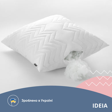 Подушка NORDIC COMFORT+ ТМ IDEIA 70х70 см із блискавкою біла 