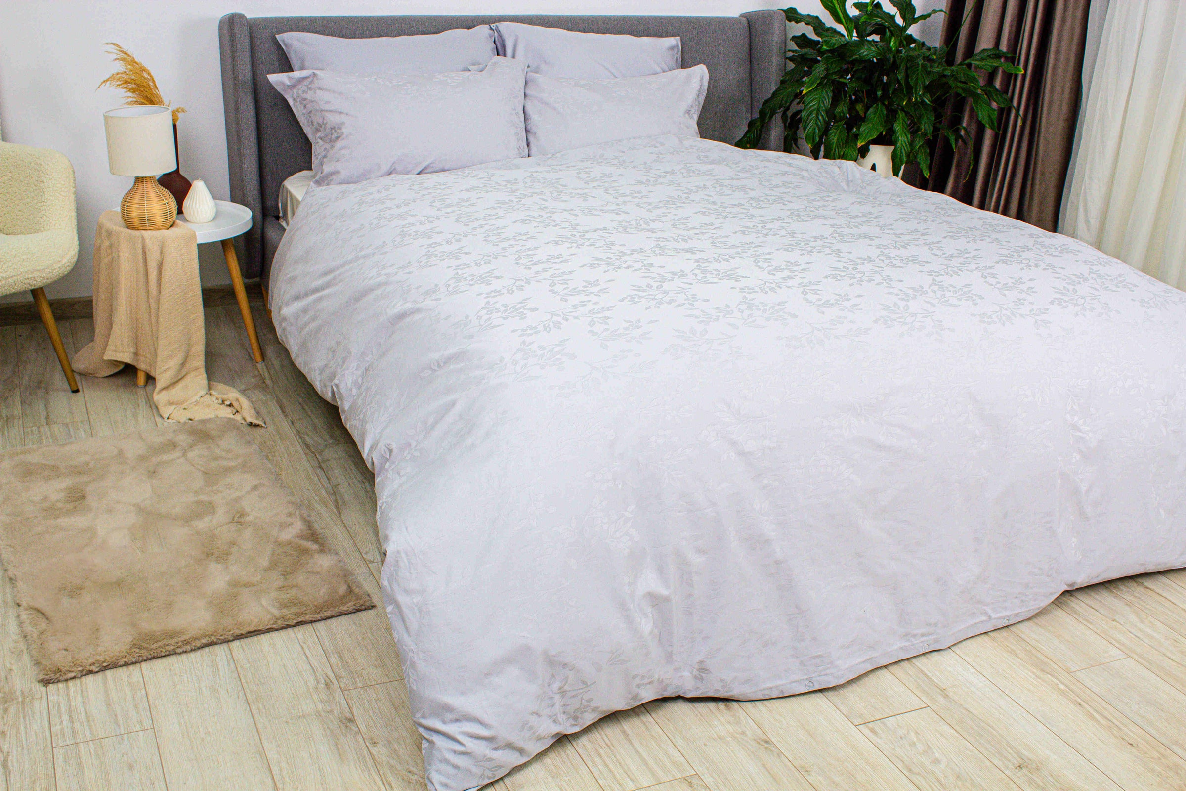 Комплект постільної білизни ТЕП "Grace Jacquard" Light Grey