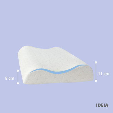 Подушка ортопедична з ефектом пам'яті MEMORY FOAM ТМ IDEIA 63х43х10/8 см 