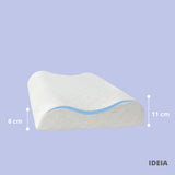 Подушка ортопедична з ефектом пам'яті MEMORY FOAM ТМ IDEIA 63х43х10/8 см 