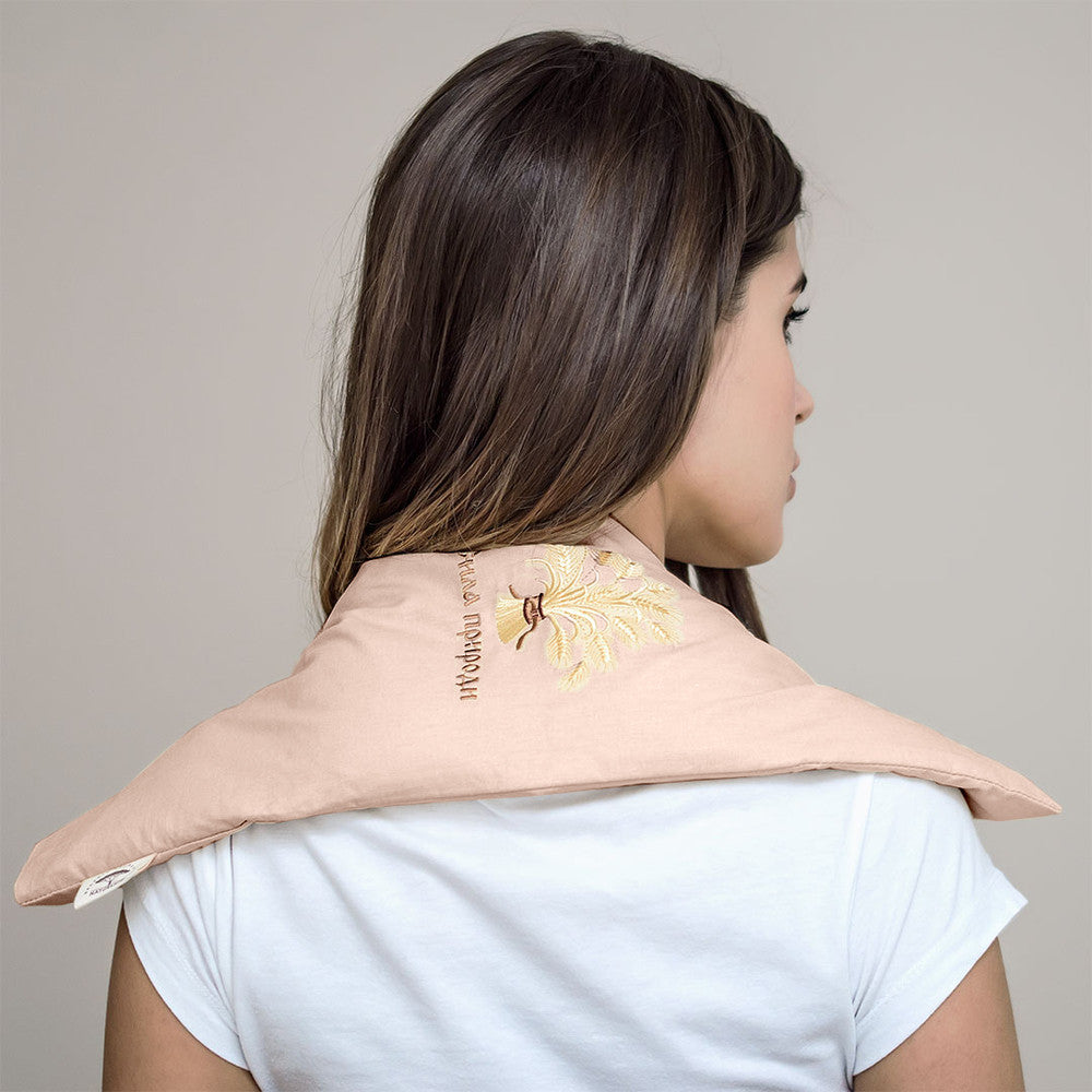 Грілка-компрес з пшеницею 19×50 см, warming body wrap IDEIA беж
