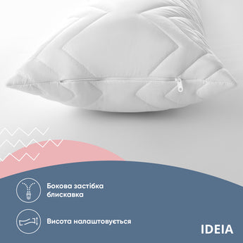 Подушка NORDIC COMFORT+ для відпочинку та сну ТМ IDEIA 40х140 см біла 