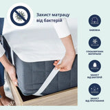 Наматрацник Аква Стоп 200х200 см IDEIA з гумками в кутках, захисний водонепроникний, водовідштовхувальний