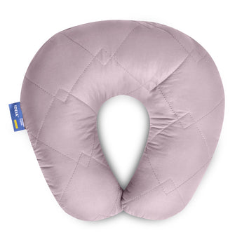 Подушка рогалик 32х32 см Travel IDEIA для подорожей для шиї та голови дорожній антиалергенний св.сірий