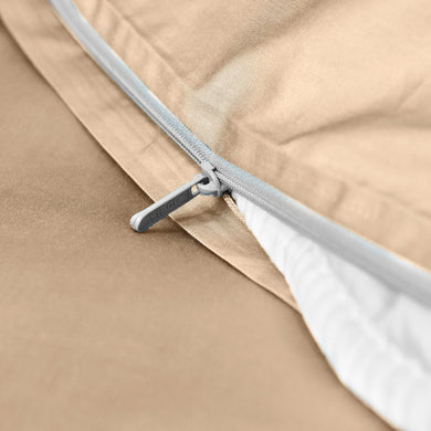 Комплект постільної білизни IDEIA полуторний 145х215 сатин бавовна преміум беж