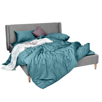 Комплект постільної білизни IDEIA євро 200х220 сатин бавовна преміум м'ята