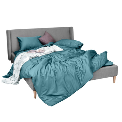 Комплект постільної білизни IDEIA євро 200х220 сатин бавовна преміум м'ята