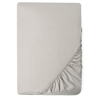 Простирадло трикотажне 140/160х200х35 см на гумці IDEIA, еластичне, трикотаж, бавовна сирій/беж