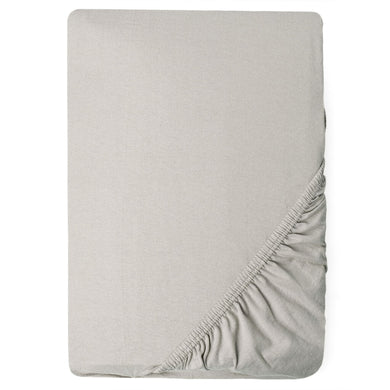 Простирадло трикотажне 180/200х200х35 см на гумці IDEIA, еластичне, трикотаж, бавовна сирій/беж