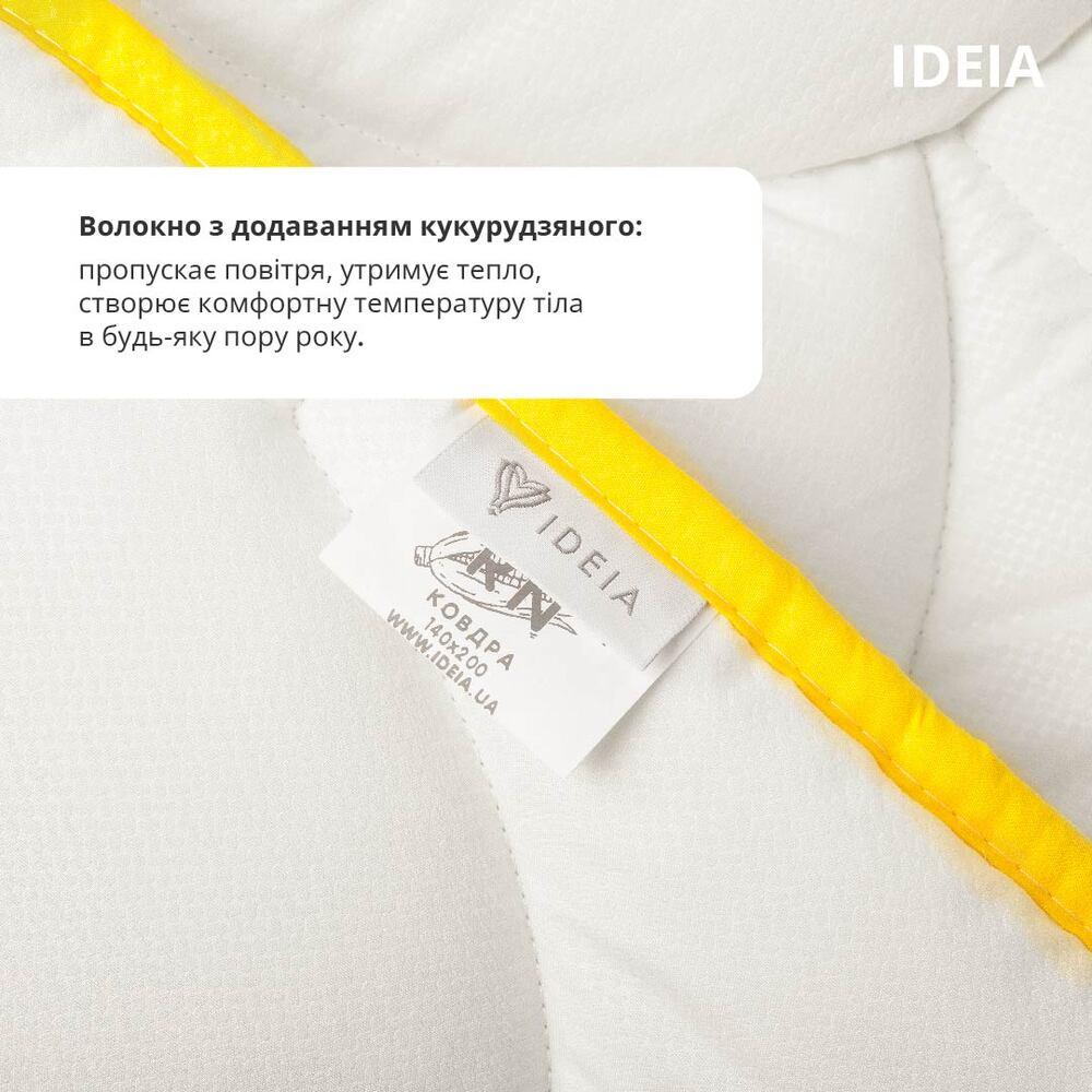 Ковдра Попкорн зимова євро 200х220 см IDEIA антиалергенна з кукурудзяним наповнювачем біла 