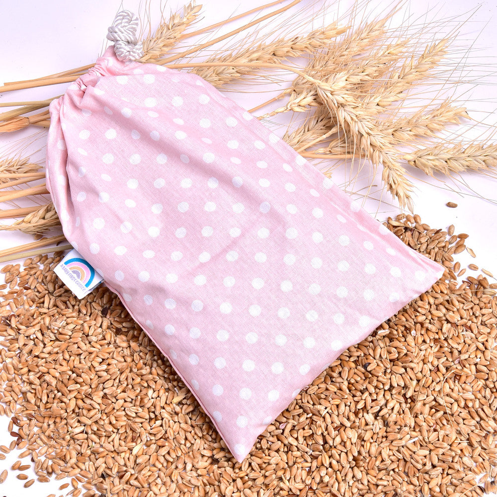 Подушка-грілка з пшеницею 15×23 см, warming pillow для тепла та релаксу IDEIA горох пудра