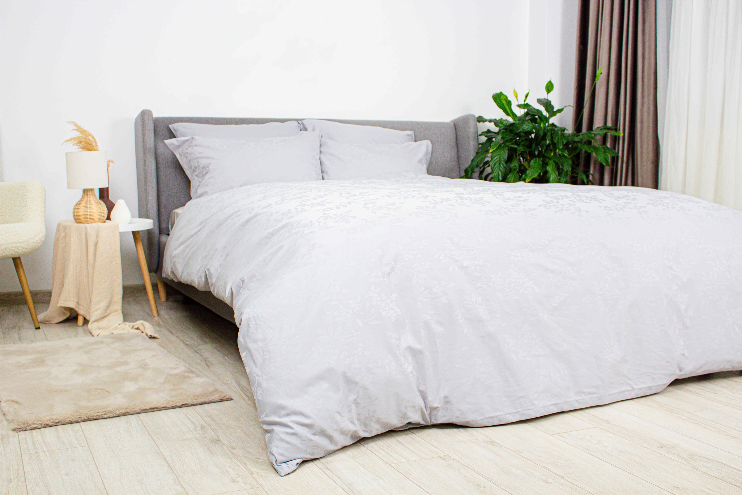 Комплект постільної білизни ТЕП "Grace Jacquard" Light Grey