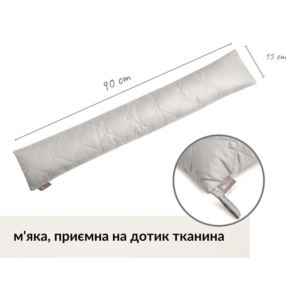 Подушка-валик IDEIA 15×90 см сірий утеплювач
