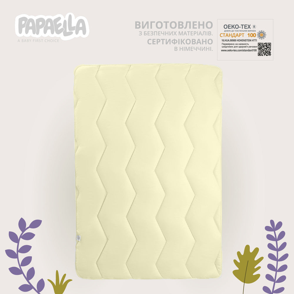 Ковдра дитяча зимова Comfort 100х135 см PAPAELLA, для дітей у дитяче ліжечко, антиалергенна, молоко 
