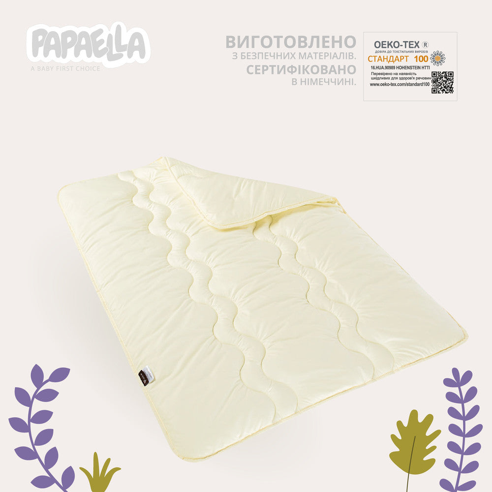 Набір дитячий в ліжечко Comfort PAPAELLA ковдра 100х135 см та подушка 40х60 см, тепла ковдра, антиалергенна 