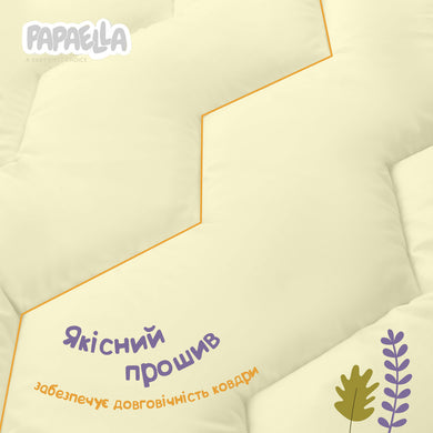 Набір дитячий в ліжечко Comfort PAPAELLA ковдра 100х135 см та подушка 40х60 см, тепла ковдра, антиалергенна 