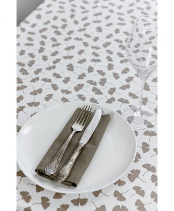 Скатертина MACAO гінкго бежева ПРОВАНС, 133х220см 029506