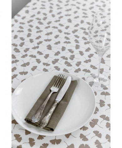 Скатертина MACAO гінкго бежева ПРОВАНС, 133х220см 029506