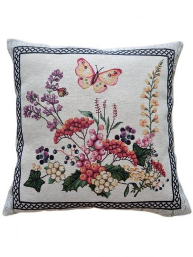 Наволочка декоротивна Квіти з метеликом ПРОВАНС, 45х45см 026057