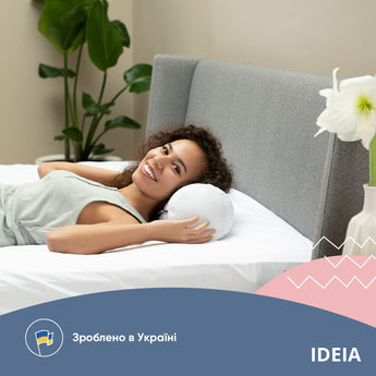 Подушка валик NORDIC COMFORT ТМ IDEIA 15*40 см з повітропроникною вставкою біла, подушка для шиї та голови 