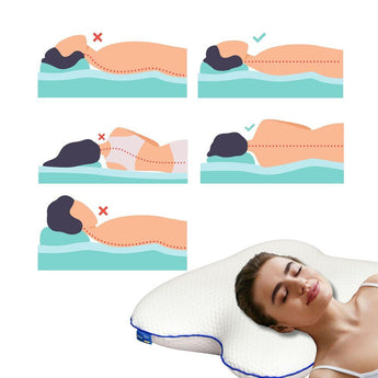 Подушка ортопедична MEMORY FOAM IDEIA метелик 58х50х12 см з ефектом пам'яті 