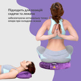 Подушка Болстер для йоги та медитації IDEIA з гречаною лушпиною, йога, гречана лушпиння, 46х25х10 см,