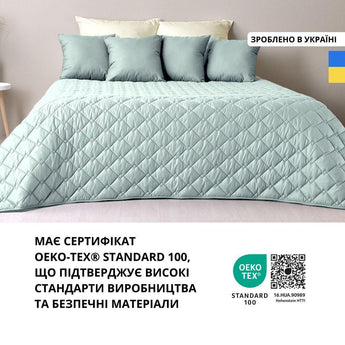 Покривало на ліжко полуторне 140х210 см IDEIA стьобане двостороннє якісна стібка мікрофібра 