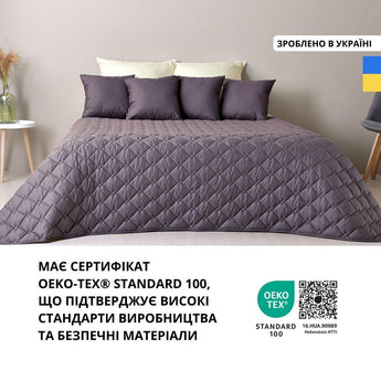 Покривало на ліжко диван 140х210 см IDEIA стьобане двостороннє якісна стібка мікрофібра 