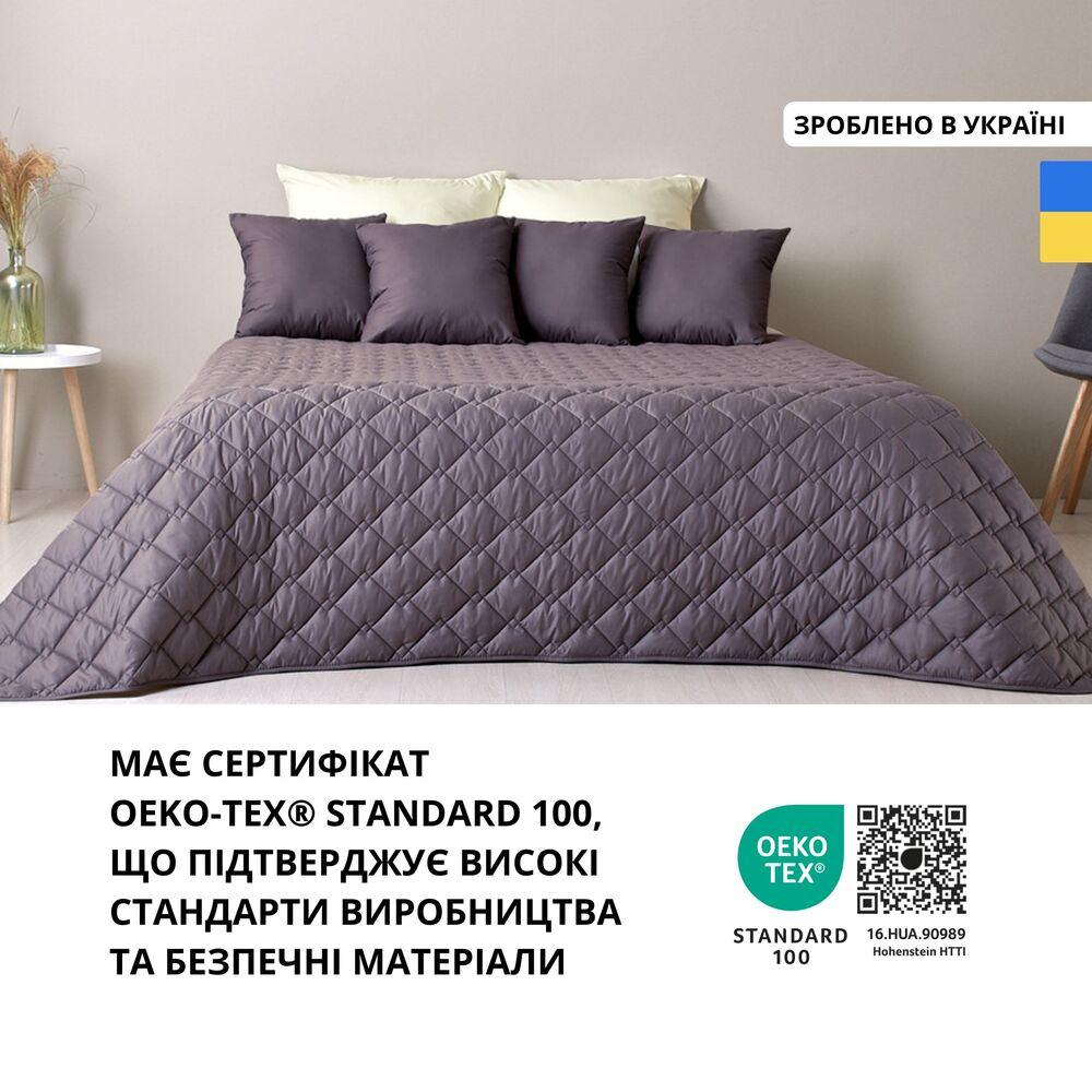 Покривало на ліжко диван 140х210 см IDEIA стьобане двостороннє якісна стібка мікрофібра 