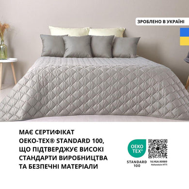 Покривало на ліжко диван 140х210 см IDEIA стьобане двостороннє якісна стібка мікрофібра 