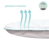 Кокон гніздечко позиціонер для сну немовлят SEI DESIGN бавовна 88х60х12 см смужка сіра 
