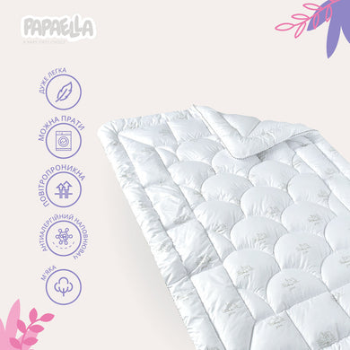 Ковдра дитяча штучний пух Super Soft PAPAELLA 100х135 см, антиалергенна, в ліжечко 