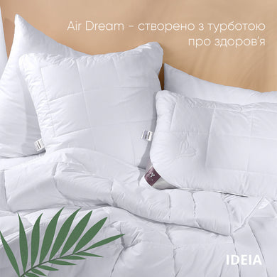 Подушка Air Dream Premium ТМ IDEIA 50*70 см два чохла на блискавці білий 