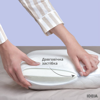 Подушка ортопедична з ефектом пам'яті MEMORY FOAM ТМ IDEIA 63х43х10/8 см 