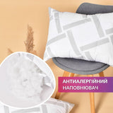 Набір подушок 2 шт Elegantly IDEIA 50x70 см з блискавкою, аналог лебединого пуху, штучний пух, м'яка подушка 