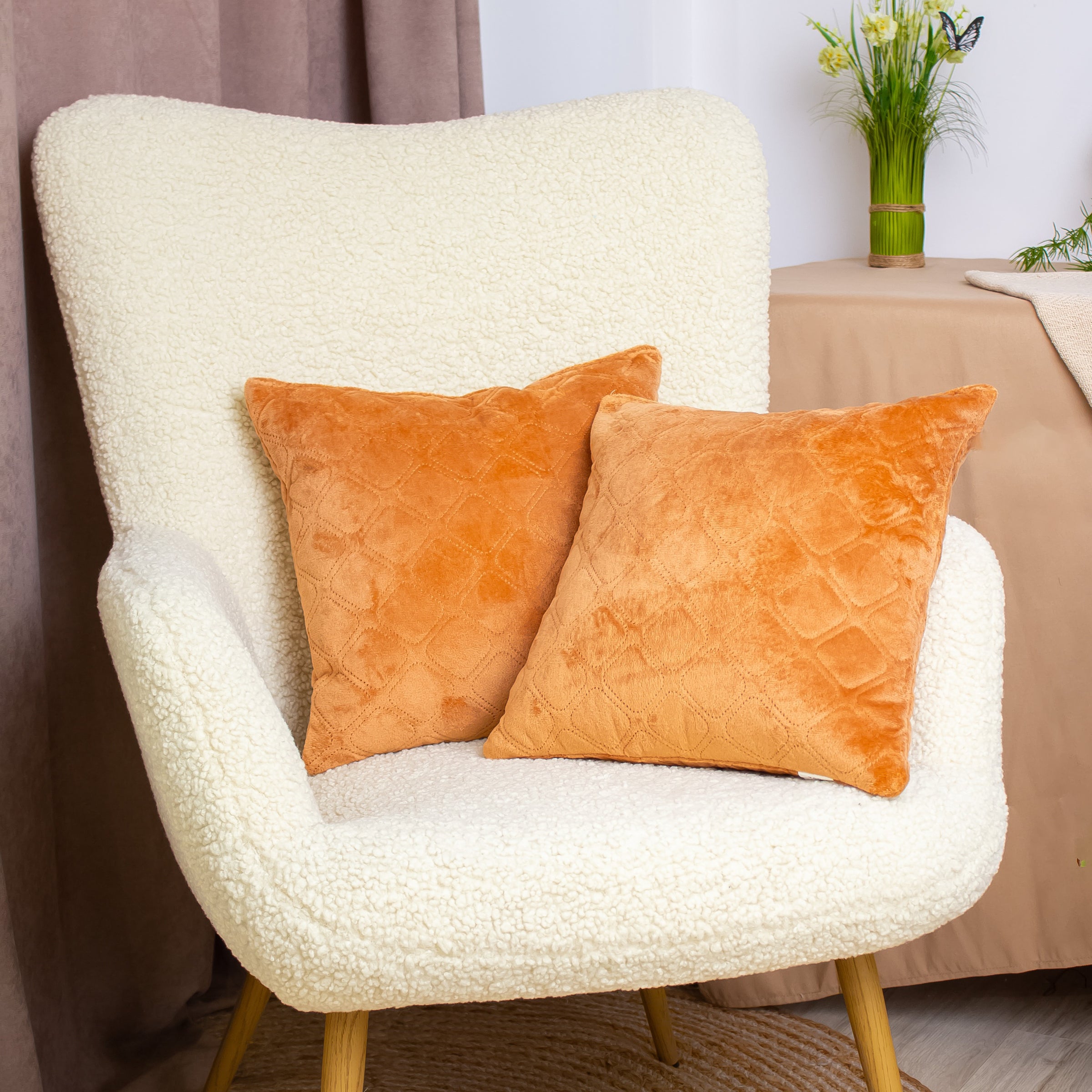 Подушка декоративна "VELOUR" 50*70 см Темно-кофейний