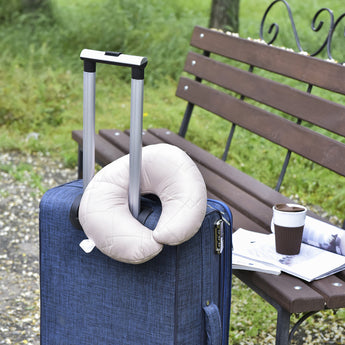 Подушка рогаток для подорожей ТМ IDEIA Travel 32х32 см беж