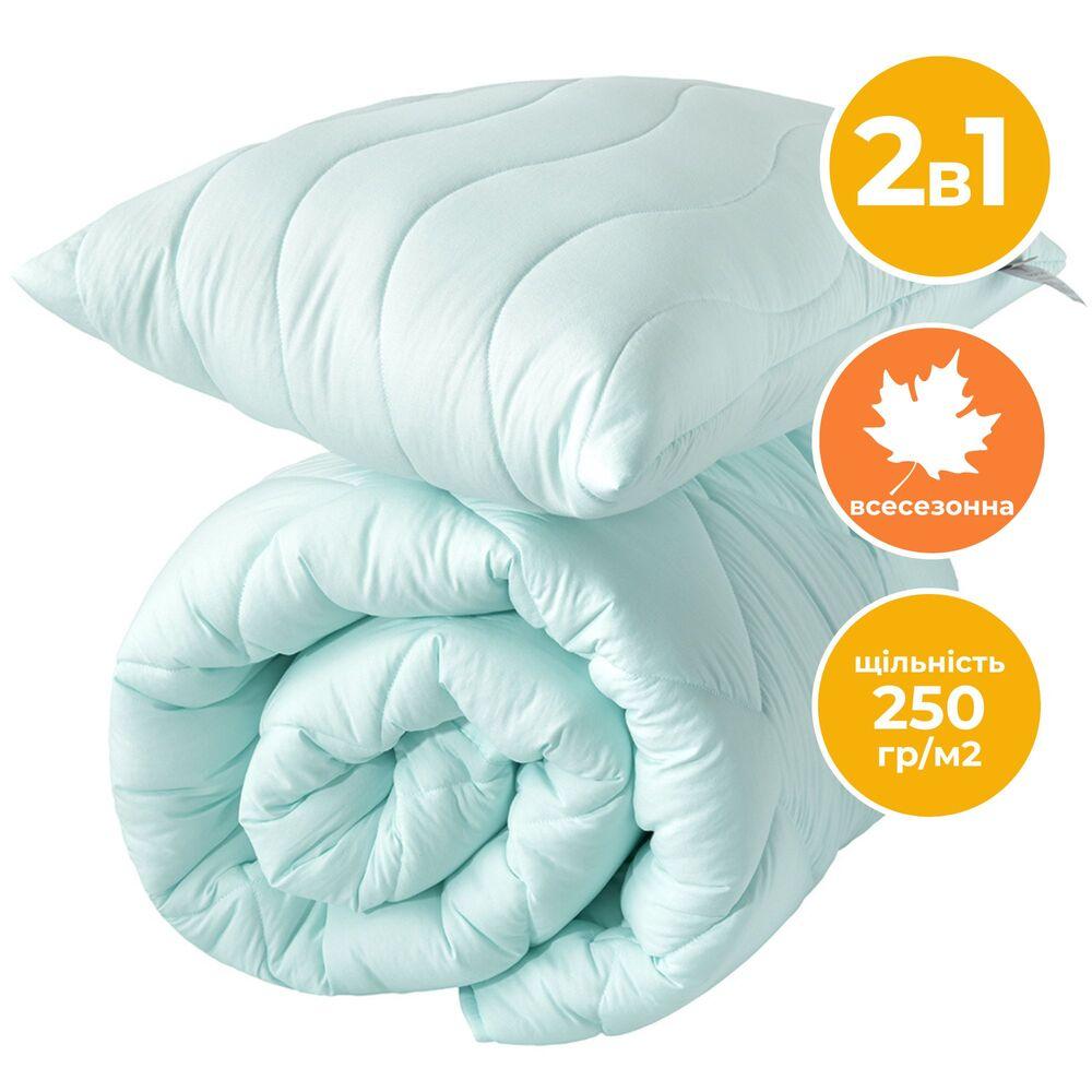 Набір Tropical IDEIA м’ята 140×210 см ковдра + подушка 50×70 см