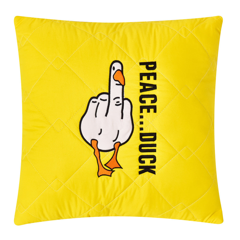 Декоративна подушка 40х40 Peace Duck жовта