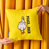 Декоративна подушка 40х40 Peace Duck жовта