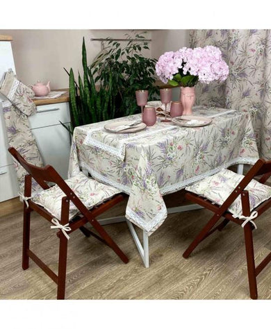 Скатертина наперон Grosso з мереживом ПРОВАНС, 85х85см 017539