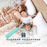 Ортопедична подушка IDEIA NORDIC+ 40x140 см з бавовняною наволочкою - горошок м'ята