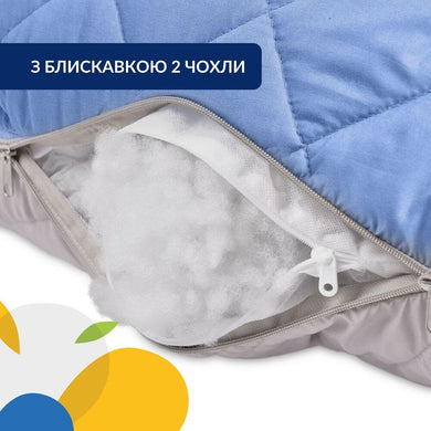 Набір подушок 2 шт. для сну та відпочинку стьобана IDEIA 140х75х20 см, U-shape, з наволочкою на блискавці,