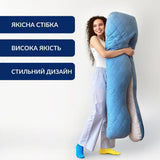 Набір 2 подушки для вагітних IDEIA П-форма 140×75×20 см - синя та сіра