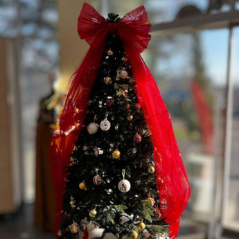 Бант декоративний 65х200 см великий фатиновий святковий зелений