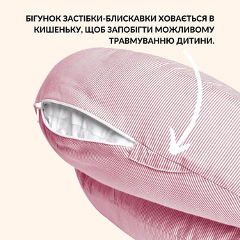 Подушка для годування диванчик 60х70х16 см бавовна антиалергенне волокно, для зручності мами, з блискавкою смужка