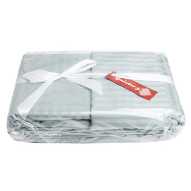 Постільний комплект євро сатин у смужку бавовна натуральна тканина набір постільного м'ята