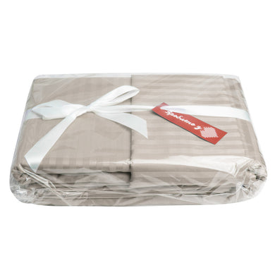 Постільний комплект євро сатин у смужку бавовна натуральна тканина набір постільного снаж